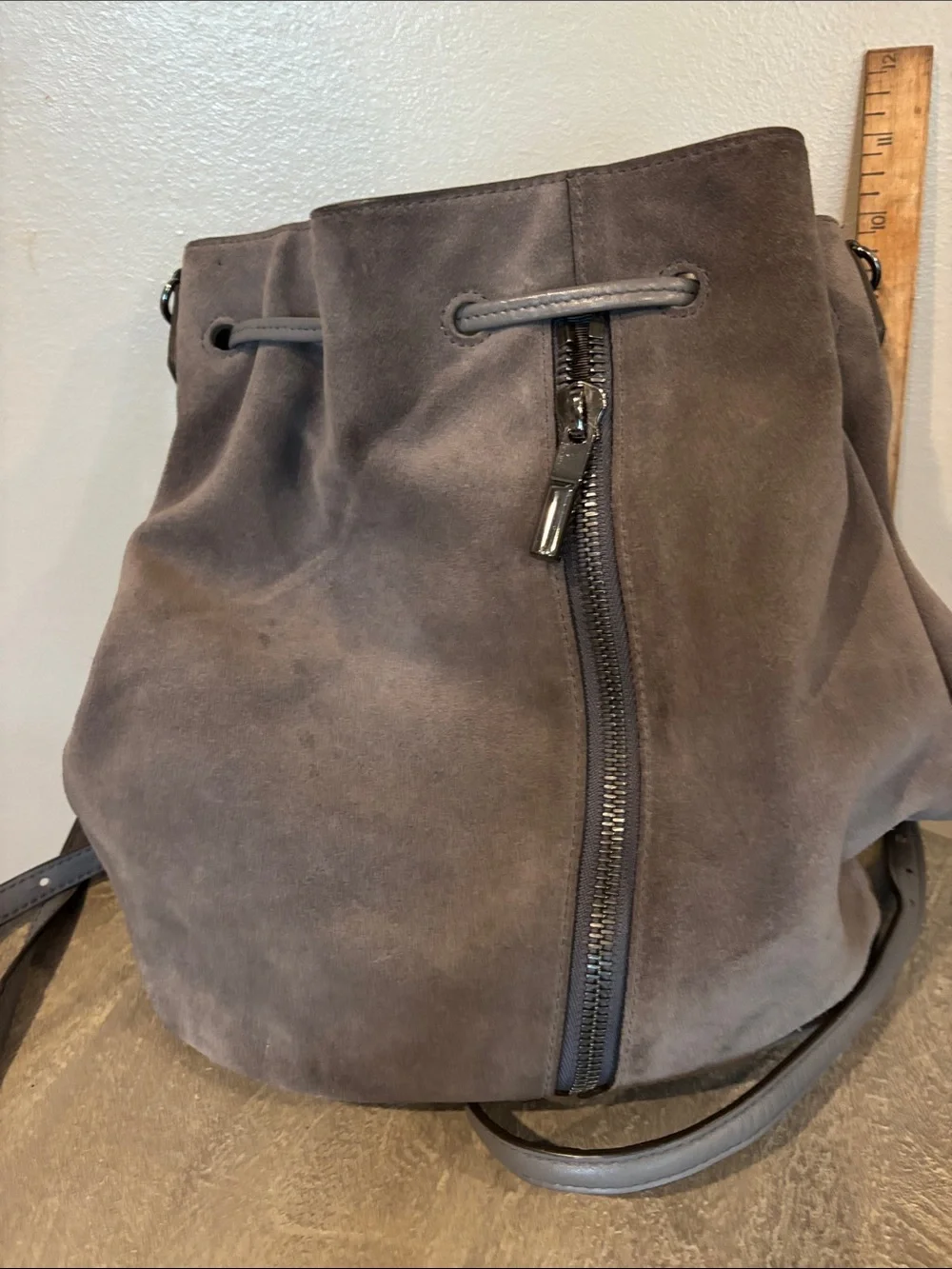 Elizabeth and James suede purse/backpack